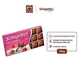 Hình ảnh Sôcôla Thanh 13 Vị Schogetten - Sữa Chua Dâu Tây - 100g