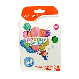 Sáp Màu YPLUS+ Peanut Pastel 12 Màu CR2001-PEANUT