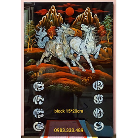 Mua ĐỐC LỊCH SƠN MÀI KHẢM TRAI  ỐC -SONG MÃ (mã đáo thành công)