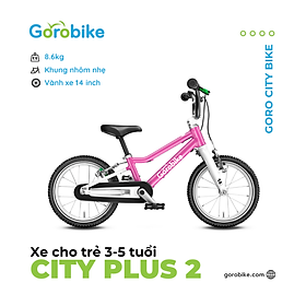 Xe Đạp Trẻ Em Goro Bikes City Plus 2 - Bánh 14 inch 3-5 Tuổi Cao 90-115Cm