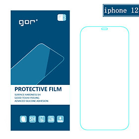 Bộ 5 dán dẻo Gor cho iPhone 12 Pro Max, 12 Pro, 12, 12 Mini bảo vệ máy ( 5 miếng mặt trước) hàng nhập khẩu