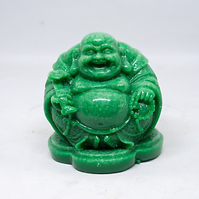 Tượng Phật Di Lặc ngồi bằng đá xanh cao 11cm