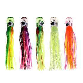 5pcs Fishing Lure Trolling Lure Head Saltwater for Tuna Marlin Mahi Wahoo