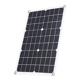 30W D C 9V/18V Flexible Solar Panel with 50A L-ED Display Controller Kit Set with USB/ Type C Interface & Car C-harger