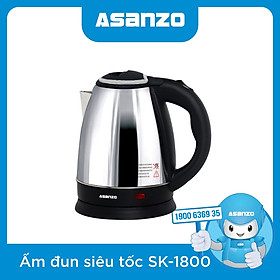 Ấm đun nước siêu tốc Asanzo SK1800-hàng chính hãng