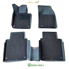 Thảm lót sàn xe ô tô 2 lớp Volvo S90 LWB 2022-2024+ Nhãn hiệu Macsim 3W chất liệu nhựa TPE đúc khuôn cao cấp - màu đen