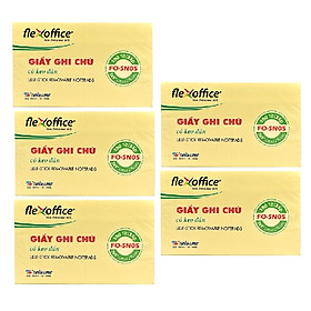 Bộ  5 Giấy ghi chú Flexoffice 3x5 FO-SN05