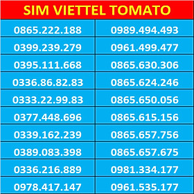 Sim viettel số đẹp - Nghe gọi mãi mãi - Hàng chính hãng