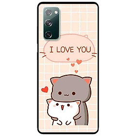 Ốp lưng dành cho Samsung A90 - Samsung S20 FE mẫu Hai Chú Mèo Ôm I Love U