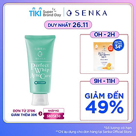 Sữa rửa mặt trị mụn Senka Perfect Whip Acne Care 100g