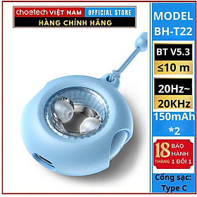 Mua Tai nghe Bluetooth True Wireless Choetech BH-T22 có đèn và kèm dây đeo (Hàng chính hãng)