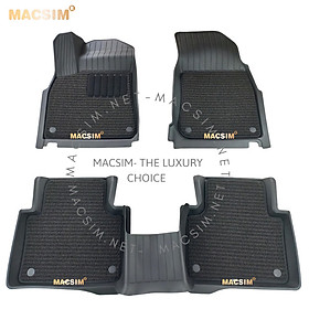 Thảm lót sàn 2 lớp xe ô tô Porsche New Cayenne 2013-2017 Nhãn hiệu Macsim 3W chất liệu nhựa TPE đúc khuôn cao cấp - màu đen