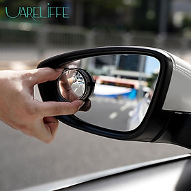 Xiaomi Uareliffe 2pcs Car Absorption Test Blind Spot Mirror 360 Wide Angle Round Convex Mirror Vehicle Side Blindspot Mirror Car Reversing Mirror Durable Glass Easy To Install Round Mirror For Car