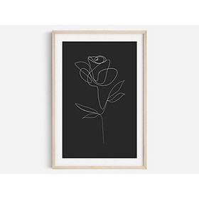 Mua Tranh treo tường | Line art-Fine Line Flower Print  flower line art 65   tranh canvas giá rẻ