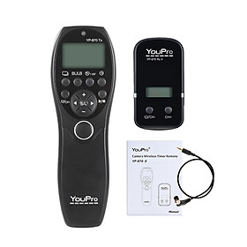 Điều Khiển Từ Xa Không Dây LCD Hẹn Giờ YouPro YP-870 Cho Máy Ảnh DSLR Nikon D5/D4S/D4/D3S/D3/D2/D1/D800/D810/D810A/D800E/D700/D300S/D300/D500 Với Fujifilm Kodak (32 Kênh) (2.4 Ghz)