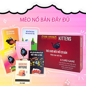 Hình ảnh Combo Mèo Nổ Exploding Kittens và đầy đủ 6 bản mèo nổ mở rộng Việt Hóa 155 lá