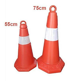 Mua Cọc tiêu nhựa Nhật Quang đỏ phản quang trắng (55cm 75cm)
