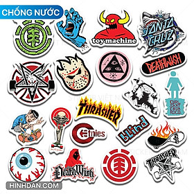 Sticker Ván Trượt Skateboard - Chống Nước Dán Trang Trí Nón Bảo Hiểm, Đàn Guitar, Laptop, Vali, Sổ Tay