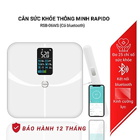 Cân sức khỏe thông minh Rapido RSB-06WS - Hàng chính hãng - Bảo Hành 12 Tháng