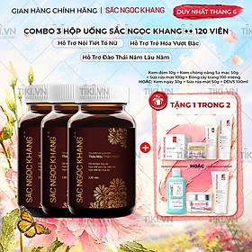 COMBO 3 hộp thực phẩm chức năng Viên uống Sắc Ngọc Khang++ (120 viên)