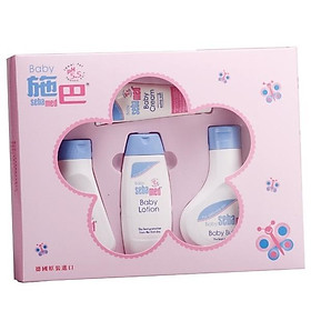 Hộp quà tặng Sebamed (Gel tắm tạo bọt cho bé 200ml + Sữa gội đầu cho bé 150ml + Sữa dưỡng ẩm da cho bé 100ml + Kem dưỡng da cho bé 50ml)