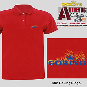 Logo lục sắc, mã logo.goking1. Áo thun polo nam nữ, form unisex. Áo phông cổ trụ Goking, vải cá sấu 3D, công nghệ chống nhăn Nhật Bản