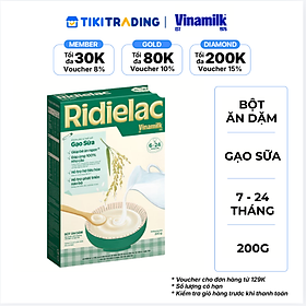 Bột ăn dặm Gạo sữa Ridielac HG 200g