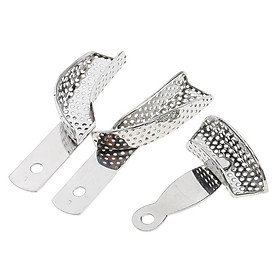 3pcs Stainless Steel  Impression Teeth Tray Autoclavable