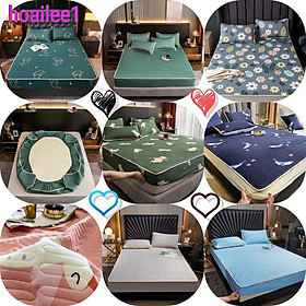 Mua Chiếu điều hòa  Ga bọc điều hoà cao su non hoạ tiết 5D (tặng kèm 2 vỏ gối cùng màu)