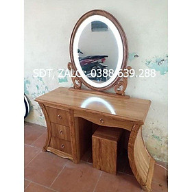 Mua Bàn Trang Điểm Gỗ Hương Xám_ Đèn Led Cảm Ứng