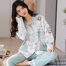  BỘ PIJAMA NỮ DÀI TAY mẫu mới nhất, tông đỏ style Hàn QuốC - Shop Thủy Bông