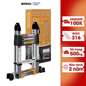 Mua Thang rút inox chữ A Winci TRX  chất liệu inox 316  Có bánh xe  Bảo hành 2 năm  Hàng chính hãng