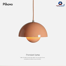 Đèn trang trí phòng khách bàn ăn hình "TÁO CẮN DỞ" D230mm 6 màu: Trắng, Xanh, Vàng, Đen, Cam, Hồng