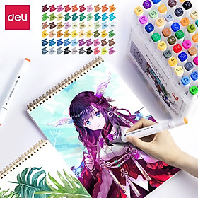  Bút màu marker hai đầu cao cấp Deli - 70801