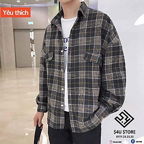 Được Kiểm Hàng TrướcÁo sơ mi caro xanh rêuHÀNG SIÊU CẤP