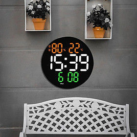 Wall Digital Clock with Temperature & Humidity  Clock with Remote Control Decorative Electronic Clocks for Bedroom Training Dining Room