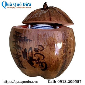 Mua Vỏ Ủ Bình Trà Trái Dừa Hoa Văn Lồng Chữ Nhẫn Và Bình Trà 400 - 950ml - Sản Phẩm Được Sản Xuất Tại Bến Tre