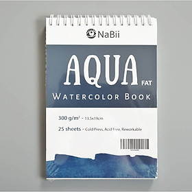 Sổ vẽ Màu Nước Nabii Aqua Fat 300gsm