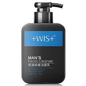 WIS oil control acne cleanser 180g (men cleanser remove blackhead oil replenishment)
