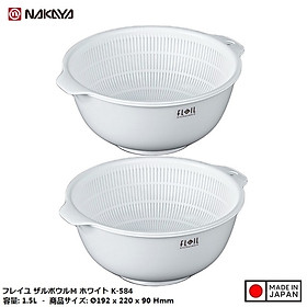 Mua 3 bộ chậu rửa và rổ nhựa 1 5L (màu đỏ) - Hàng nội địa Nhật