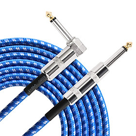 Dây Cáp Gắn Đàn Guitar Điện Đầu Cắm Đực Góc Phải Flanger (3 M - 6.35mm - 1/4 Inch)