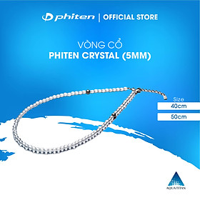 Vòng cổ Phiten pha lê - đá crystal necklace (5mm) AQ808051/AQ808053