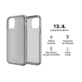 Ốp lưng chống sốc Gear4 D3O Hampton 4m cho iPhone 11 Pro  - Hàng chính hãng - Dark Grey - ICB58HTNDGY