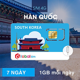 SIM 4G HÀN QUỐC 7 NGÀY - 1GB/NGÀY TỐC ĐỘ CAO