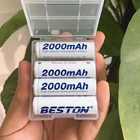 Pin sạc AA AAA BESTON dung lượng cao, sạc lại nhiều lần thay thế cho pin Con thỏ trong micro không dây, điều khiển