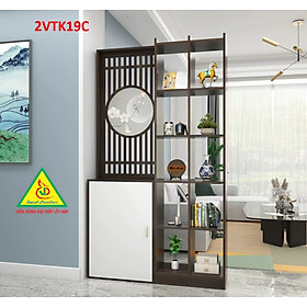 Mua Tủ kệ trang trí kiêm vách ngăn phòng khách   nhà bếp 2VTK19- Nội thất lắp ráp Viendong Adv