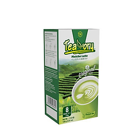 Hình ảnh Trà Sữa Matcha Hòa Tan Teavory KING COFFEE - Hộp 8 gói x 16g.