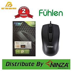 Chuột có dây Fuhlen L102 mẫu mới - Hàng chính hãng - Đen