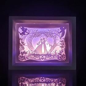 Mua Hộp đèn ngủ  giấy 3D chúc mừng Hạnh phúc  Tranh giấy kirigami  sản xuất thủ công  Lightbox VFAT