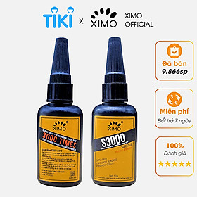 Keo dán đa năng Super Glue Ximo S3000 dán vật liệu gỗ, sắt, gốm, sành, sứ, sắt, inbox an toàn da tay